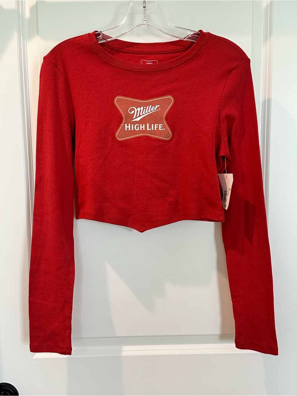 Miller High Life Red Long-Sleeve Crop Tee